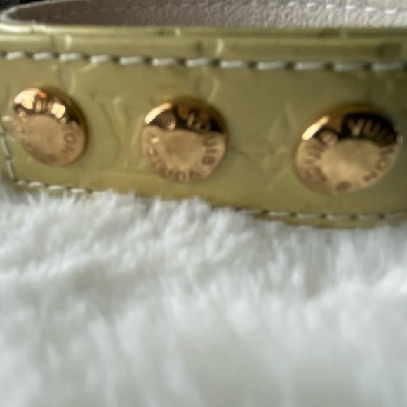 Louis Vuitton Luxury Light Green Monogram Gold Snap Bracelet comes with COA - Picture 5 of 14